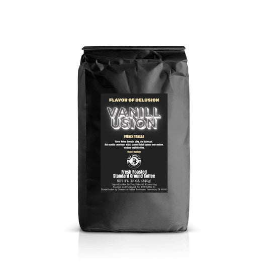 Vanillusion™ Vanilla Flavored Coffee 12 oz Standard Ground | Flavor of Delusion™ Collection by MUG Coffee Co™