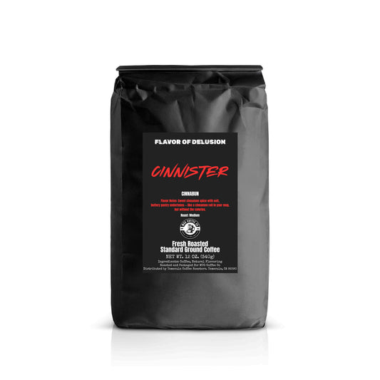 Cinnister™ Cinnamon Flavored Coffee 12 oz Standard Ground | Flavor of Delusion™ Collection by MUG Coffee Co™